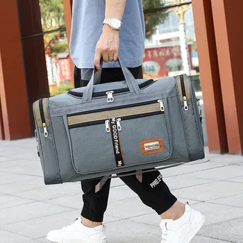 Холщовая мъжка чанта с голям капацитет, пътни чанти, лаптоп чанти за носене на открито, дамски пътни чанти почивен ден