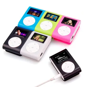 Цвят на Hi-Fi USB Мини Клип MP3 плеър с LCD екран, Поддържа 32 GB Micro SD TF Карта CardSlick Стилен Дизайн, Спортен Компактен Горещ # BL5