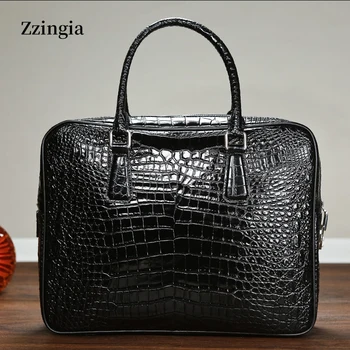 Чанта от крокодилска кожа, мъжки чанти, бизнес чанта, луксозен портфейл, дебели 2023, нов луксозен tide