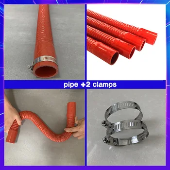 Червен универсален силикон гъвкав маркуч ID32-50mm, 2 затягане, тръба радиатор, тръба за всмукване на въздух, високо налягане и температура