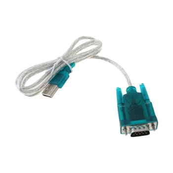 Черно сериен кабел USB към RS232 RS-232 (DB9), стандартен адаптер-конвертор за PC