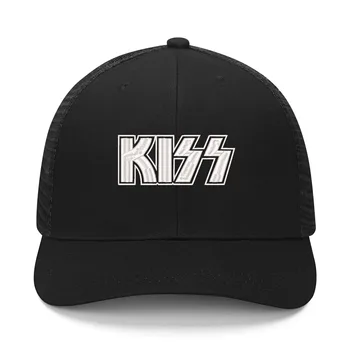 Шапка с бродерия Kiss Metal Rock Band Мъжки дамски спортна бейзболна шапка в стил хип-хоп, дишащи летни шапки, изработени по поръчка, шапки с логото на